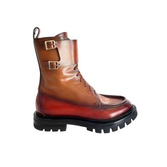 Santoni Red Leather Women Womens Boots