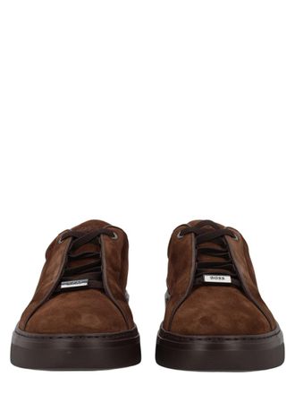 BOSS Garytenn Brown Calf Leather Sneakers