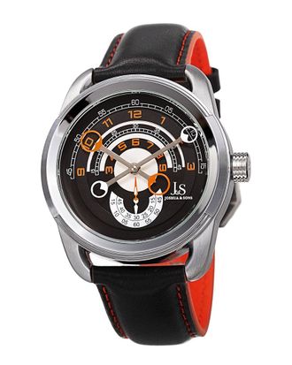 Joshua & Sons Mens Leather Watch