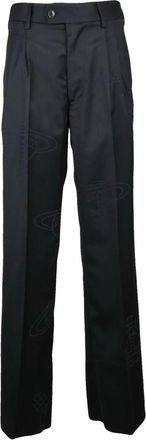 Vivienne Westwood Raf Bum Wijde Broek - Dames - Wijde Broeken - Zwart - XL - Wol - Broeken