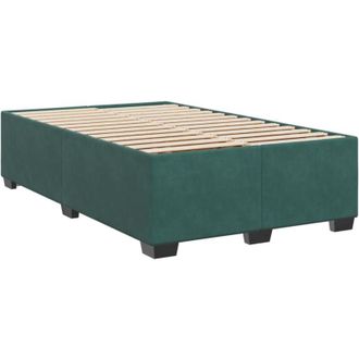 vidaXL Vidaxl - Estructura Cama Sin Colch&oacute;n Terciopelo Verde Oscuro 120x200 Cm