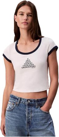 Calvin Klein T-Shirts - Dames - T-shirts - Wit - S - Tops