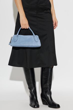 Tory Burch Leather Handbag Lock, Womens, Blue