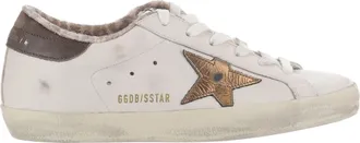 Golden Goose White Stardan Star Patch Leather Sneakers