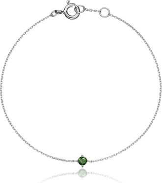Lily & Roo Silver Small Birthstone Pendant Bracelet