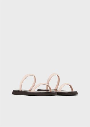 Emporio Armani Womens Emporio Armani 2-Strap Sandals in Pale Pink - Size UK 3