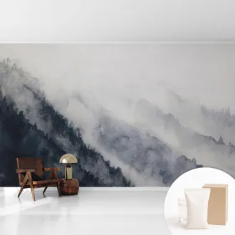 Tulup Tapete Vliestapete Mit Kleber Wandtapete Modern - Tapete Mit Motiv - Tapete Schlafzimmer Bergnebel 416x254 Cm