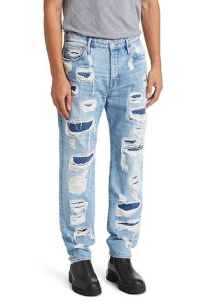 Frame Denim Relaxed Straight Leg Jeans in Gate Destruct at Nordstrom, Size 30 X