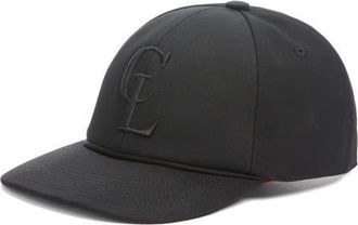 Christian Louboutin Logo Embroidered Cotton Baseball Cap in Black at Nordstrom, Size X-Small