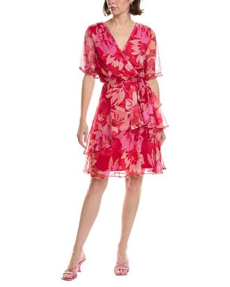 Tahari by ASL Tahari Asl Tiered Chiffon Mini Dress