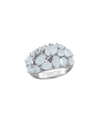 Rina Limor Rose Gold-Plated Silver 7.86 ct. tw. Diamond & Aquamarine Ring