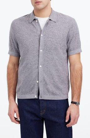 Madewell Marled Cotton Button-Up Sweater Polo in Grey Marl at Nordstrom Rack, Size X-Large