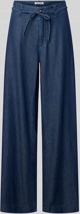 M.A.C Wide Leg Jeans mit Bindeg&uuml;rtel Modell Wendy in Dunkelblau, Gr&ouml;&szlig;e 32/32