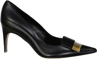 Sergio Rossi Schoenen, Dames, Zwart, 36 EU, Leer, Calfskin High Heel Pumps