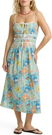 Billabong Palm Grove Midi Dress in Dream Blue at Nordstrom, Size X-Large