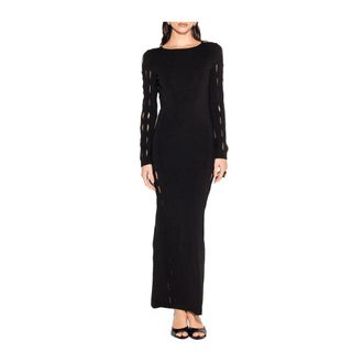 Akep Longuette Jurk - Dames - Avondkleed - Zwart - XS - Kleedjes
