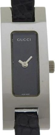 Gucci Pre-owned Watches, female, Black, Size: ONE SIZE Pre-owned Stainless Steel Watch