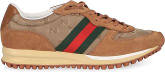 Gucci Re-Motion Lage sneakers - Heren - Sneakers - Bruin - 40 EU - Leer - Schoenen