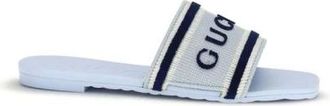 Gucci Sliders, female, Multicolor, Size: 8 US Logo-Stripe Sandals