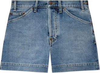 Moschino Denim shorts met vintage effect - Dames - Denim shorts - Blauw - L - Denim - Korte Broeken