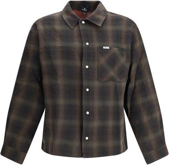 Represent Brown Cotton Pattern Mens Shirt