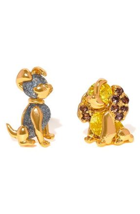 Girls Crew Disney Lady & The Tramp Stud Earrings Set in Gold at Nordstrom