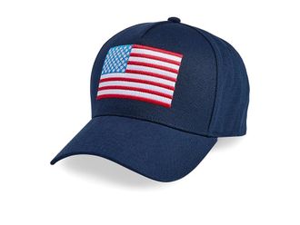 Vineyard Vines Hipro American Flag Trucker Mens Caps Blue Blazer, Cotton