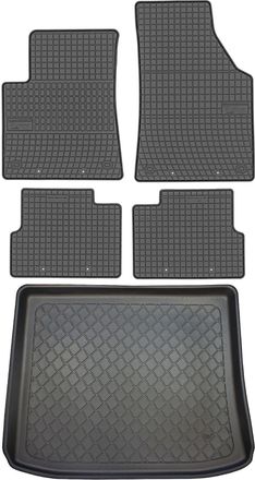 OEM Jeep Cherokee V Kl Suv Desde Marzo De 2014. Juego De Alfombrillas De Goma Para Coche Y Alfombrilla Para Maletero
