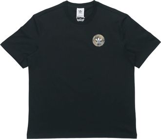 adidas originals Artist Tee Ss Pattern Printing Sports Male Black HA4703