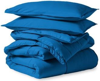 Bare Home All-Season Down Alternative Comforter Set in Medium Blue at Nordstrom, Size Full