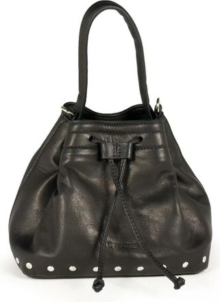 Vic Mati&eacute; Soho Zachte Leren Bucket Bag - Dames - Schoudertassen - Zwart - ONE Size - Leer - Tassen