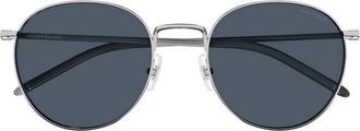 Montblanc Blue Round Mens Sunglasses MB0343SA 003 55