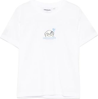 Chocoolate logo-embroidered T-shirt - women - Cotton - S - White