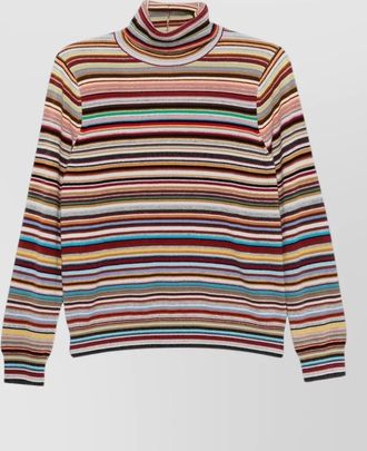 Paul Smith cashmere striped turtleneck sweater