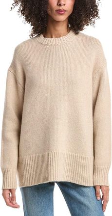 Lafayette 148 New York Chunky Crewneck Cashmere & Wool-Blend Sweater