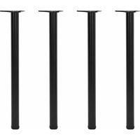 OEM 4 Patas De Mesa Regulables En Altura, Negras, 870 Mm - Crezuo