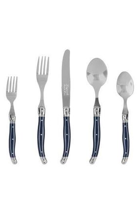 French Home 20-Piece Laguiole Flatware Set in Navy Blue at Nordstrom Rack