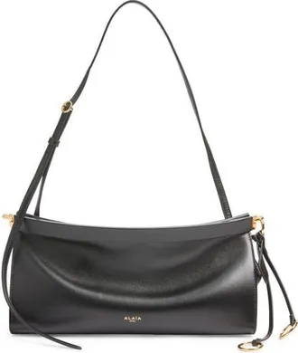 Alaia Medium Le Click East/West Leather Shoulder Bag in Noir at Nordstrom