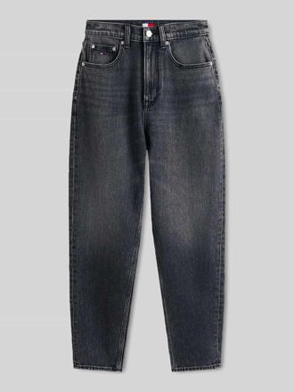Tommy Jeans Mom Fit Jeans aus reiner Baumwolle im 5-Pocket-Design in Anthrazit, Gr&ouml;&szlig;e 25/30