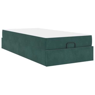 vidaXL Estructura De Cama Verde Oscuro 100 X 200 Cm Terciopelo Vidaxl