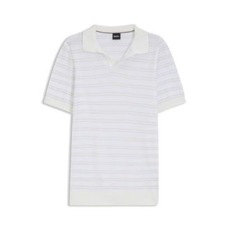 BOSS Horizontal-stripe sweater in a cotton blend