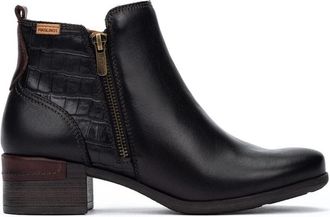 Pikolinos Malaga Enkellaars - Dames - Laarzen met Hak - Zwart - 35 EU - Leer - Schoenen