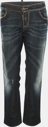 Dsquared2 Blue Washed Denim Chain Link Jeans