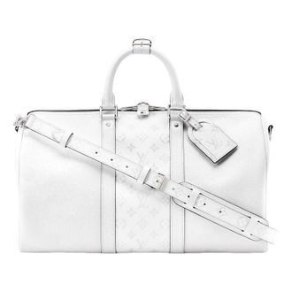 Louis Vuitton Keepall Bandouli&egrave;re 45 Optic White M27792