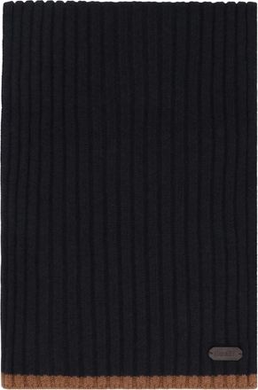 Moorer Kasjmier Ribgebreide Sjaal - Heren - Wintersjaals - Blauw - ONE Size - Kasjmier - Accessoires
