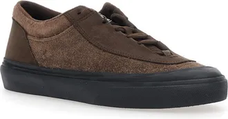 Stone Island Mens Low-Top Suede Sneakers Blue Calf Leather Trainers