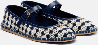 Valentino Garavani La Cruisette crochet Mary Jane flats