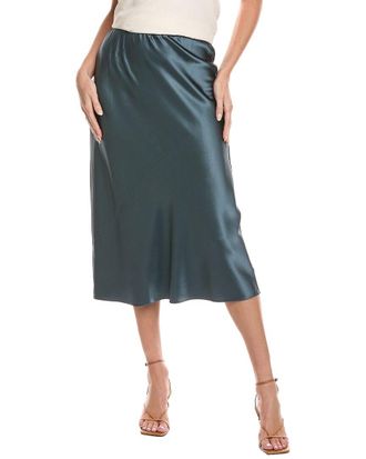 Eileen Fisher Eileen Fisher Petite Bias Silk-Blend Midi Skirt