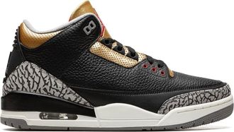 Nike Jordan Air Jordan 3 Black Cement Gold sneakers - women - Leather - 8.5