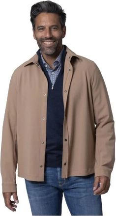 Herno Waterafstotende Shirt Jacket- Klassieke Stijl - Heren - Zomerjassen - Bruin - 3XL - Jassen
